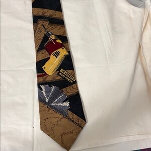 Power Drill Home Improvement Handyman Tool Time Men's Necktie Father’s Day